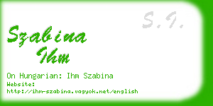 szabina ihm business card